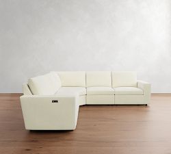 Dream Wide Arm Power Reclining L-Shaped Wedge Sectional - Storage Available (122&quot;-134&quot;)