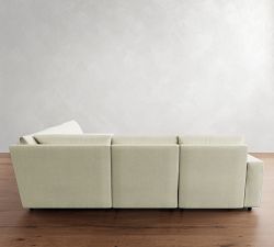 Dream Wide Arm Power Reclining L-Shaped Wedge Sectional - Storage Available (122&quot;-134&quot;)