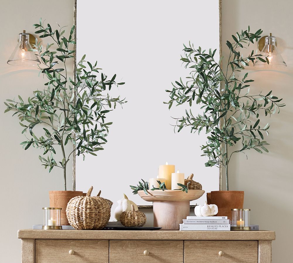 Faux Terracotta Potted Olive Tree