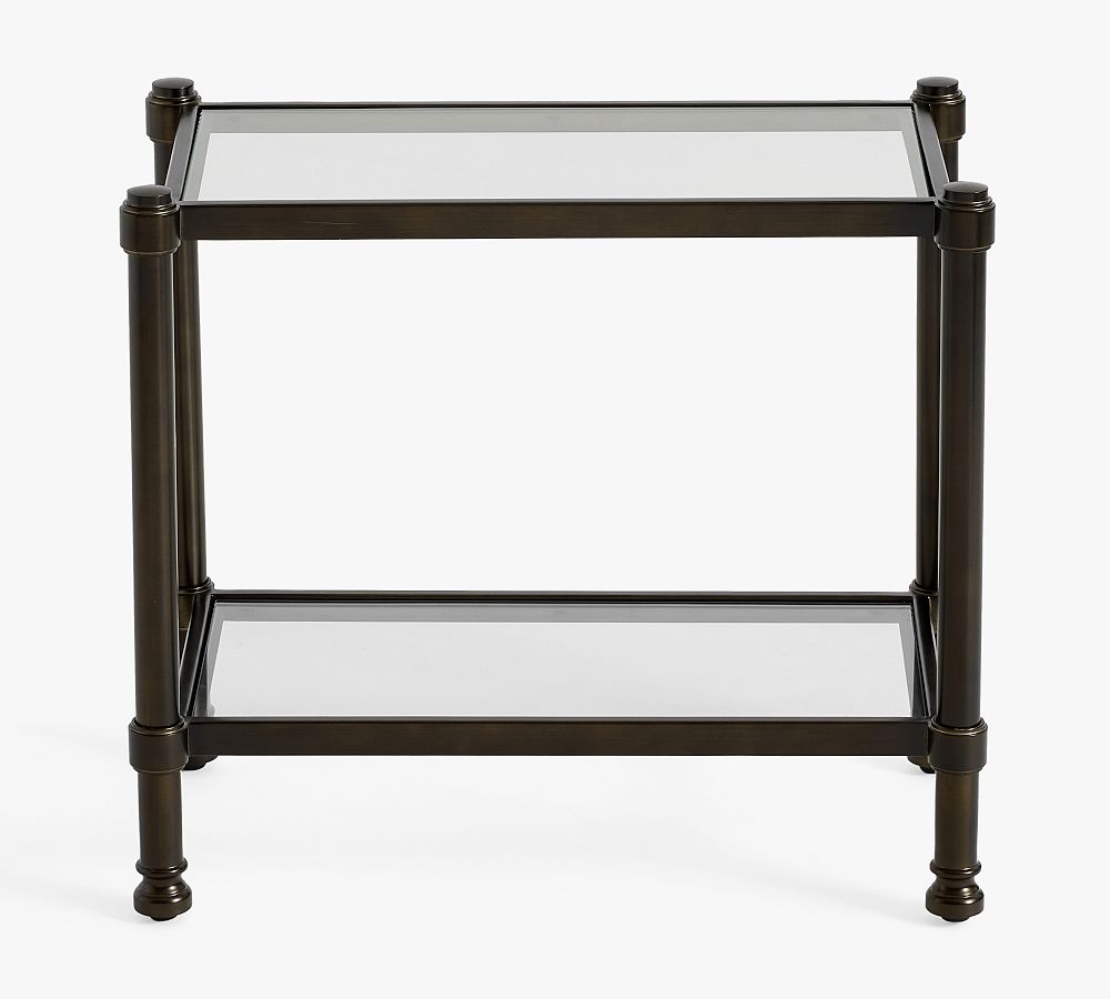 Open Box: Everson Rectangular Side Table - Bronze