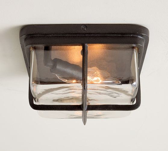 Pearce Glass Outdoor Flush Mount (8")
