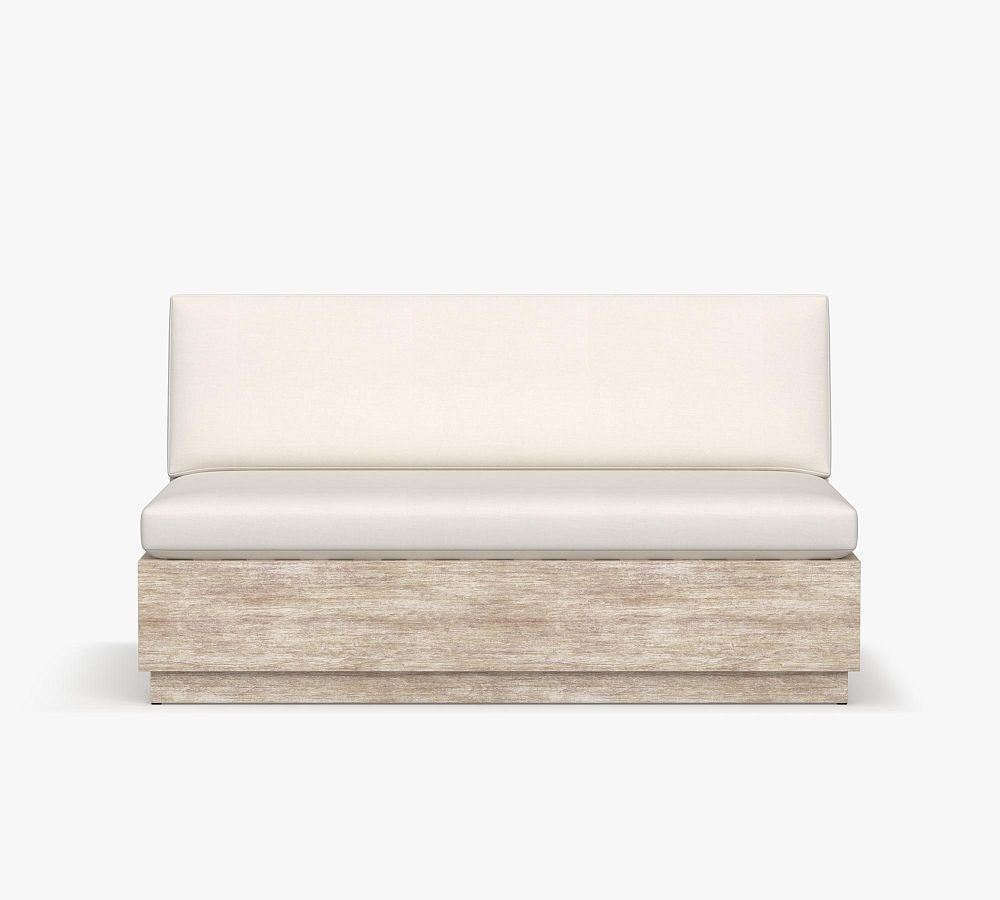 Indio Eucalyptus Modern Platform Outdoor Loveseat