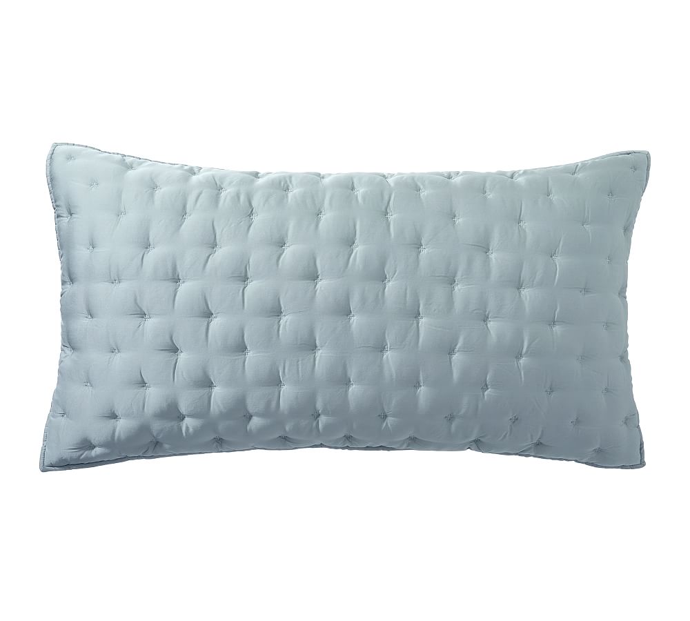 TENCEL™ Quilted Sham king size set of two in riviera blue