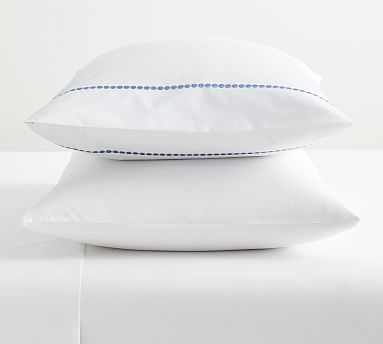 Pearl Organic Percale Pillowcases, Gray Mist, Standard, Set of 2