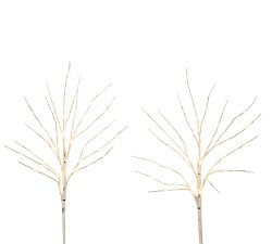 Faux Lit White Birch Branches &amp; Garland
