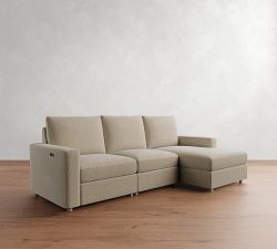 Westwood Square Arm Power Reclining Chaise Sectional - Storage Available (109&quot;-163&quot;)