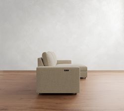 Westwood Square Arm Power Reclining Chaise Sectional - Storage Available (109&quot;-163&quot;)