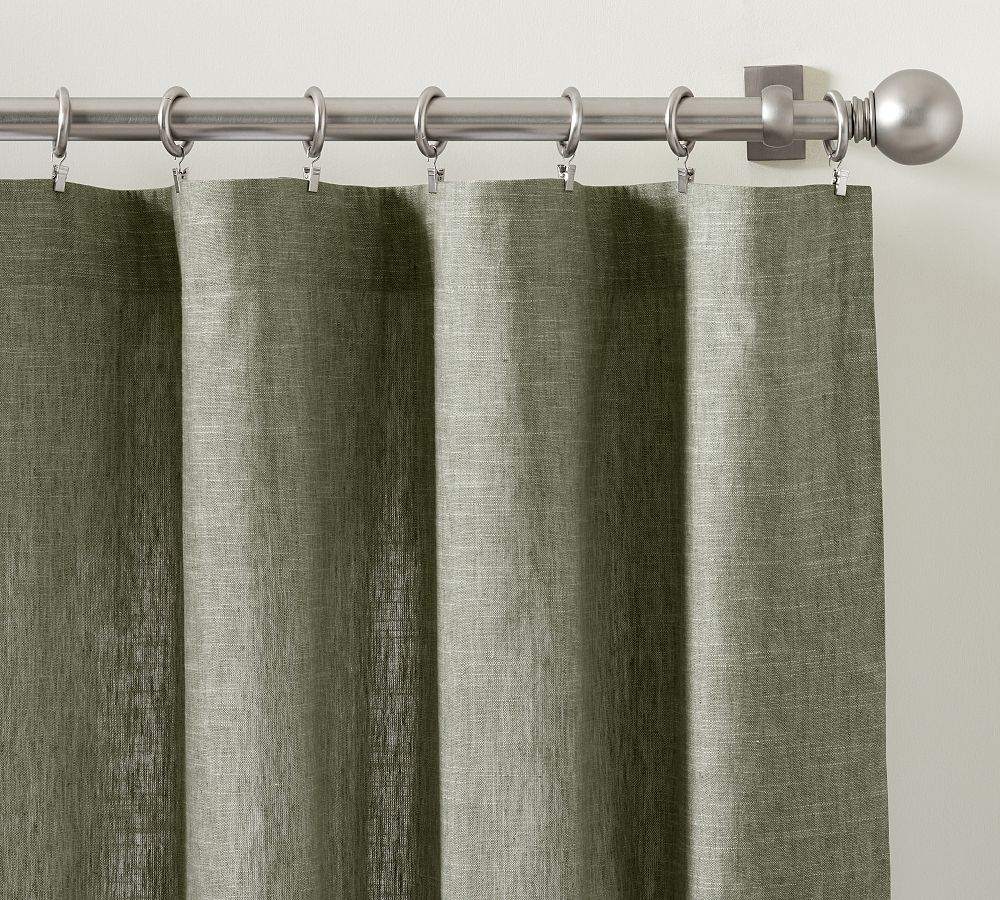 Open Box: Emery Linen Curtain, 50"W x 96"L - Loden