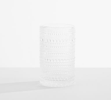 Jupiter Beaded Tall Drinking Glass, 13 oz., Set of 6 - Clear
