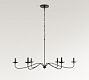 Lucca Iron Chandelier, Bronze, Large