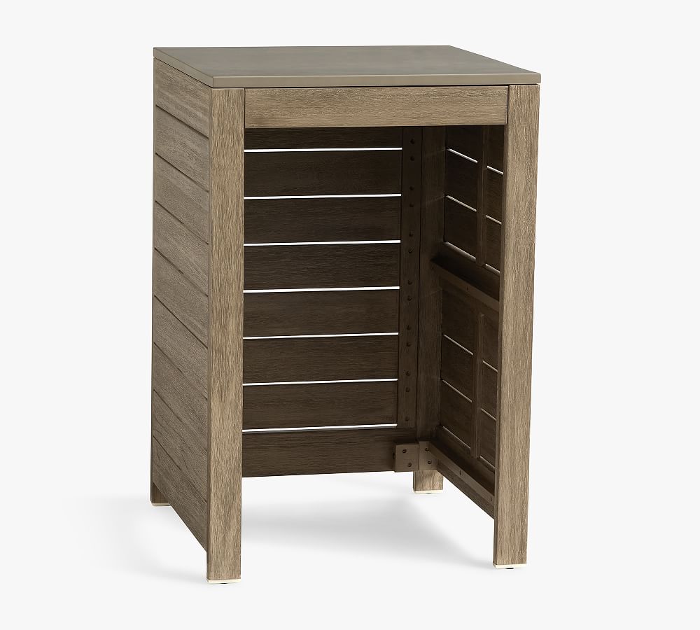 Indio Eucalyptus Outdoor Kitchen Convertible Refrigerator/Open Cabinet (24&quot;)