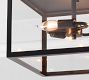 Manor Outdoor Glass &amp; Iron Flush Mount (13&quot;-20&quot;)