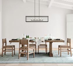 Manor Outdoor Glass &amp; Iron Linear Chandelier (46&quot;)