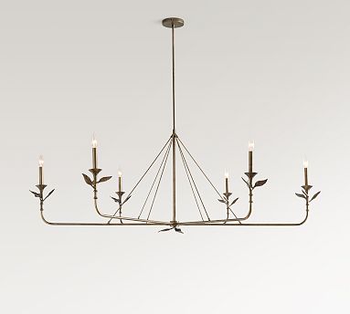 Botanical Forged Iron Chandelier (65")