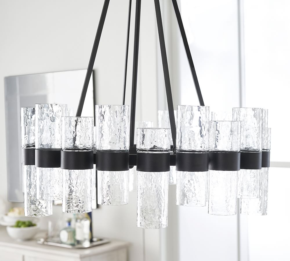 Penni 24" Recycled Glass Chandelier - Modern Lighting