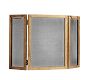 Industrial 48&quot; 3-Panel Fireplace Screen