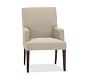 PB Comfort Square Upholstered Dining Armchair