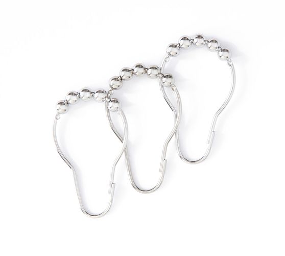 Stainless Steel Shower Curtain Rings - Set of 12