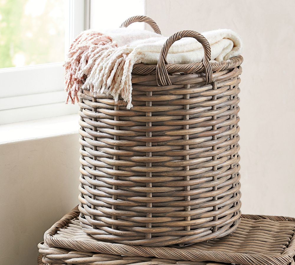 Aubrey Handwoven Tote Basket