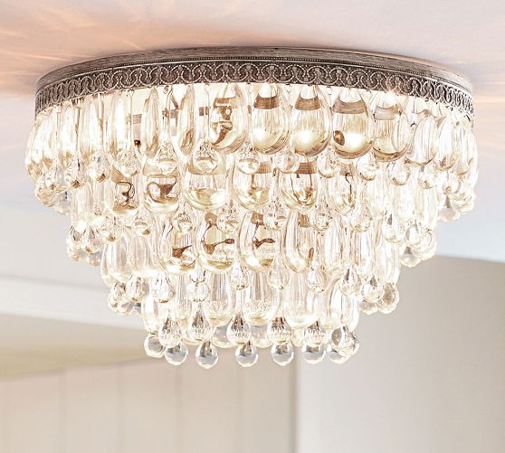 Clarissa Oversized Crystal Flush Mount (15")