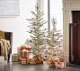 Lit Faux Snowy Pine Trees