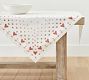 Painted Hearts Cotton/Linen Table Throw