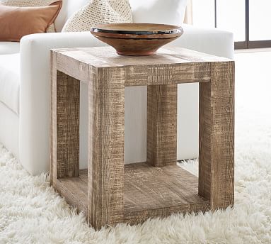Rockport Rectangular Reclaimed Wood Side Table (24")
