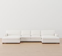 Turner Square Arm Double Chaise Sectional (134&quot;&ndash;155&quot;)