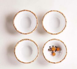 Bamboo Outdoor Melamine Cereal Bowls - Set of 4