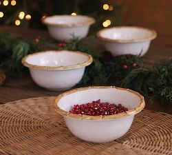Bamboo Outdoor Melamine Cereal Bowls - Set of 4