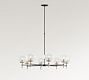 Camryn Glass Globe Round Chandelier (36&quot;-48&quot;)
