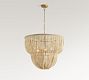 Bristol Wood Bead 2-Tier Chandelier (30&quot;)