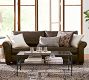 PB Comfort Roll Arm Leather Sofa (68&quot;&ndash;94&quot;)