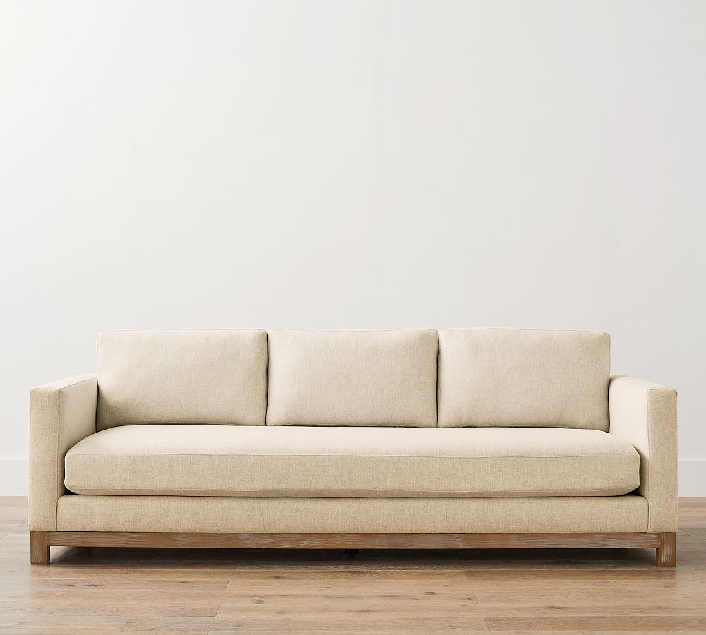 Jake Seadrift Wood Base Sofa (63&quot;-120&quot;)
