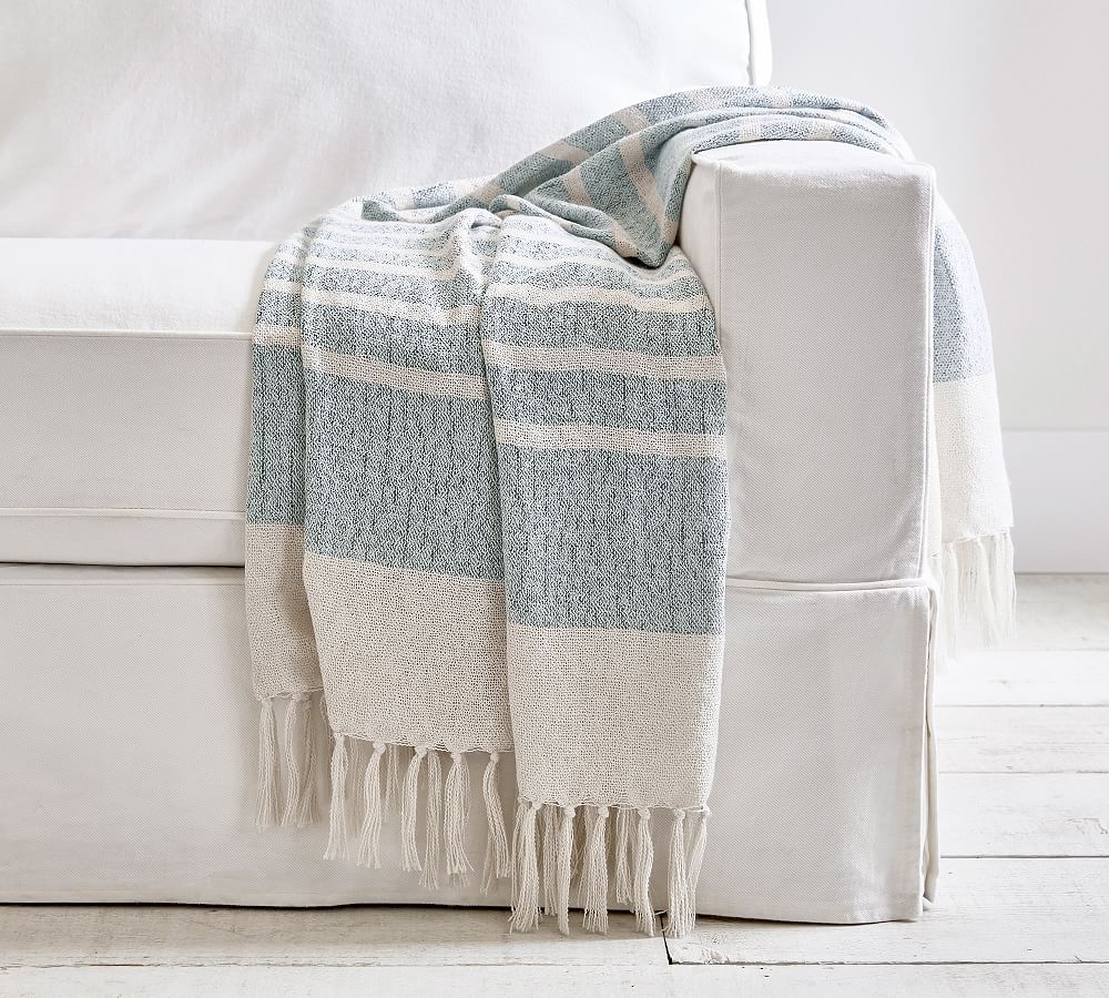 Avah Eco-Friendly Striped Outdoor Throw