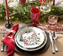 Christmas in the Country Santa Stoneware Salad Plates - Mixed Set of 4