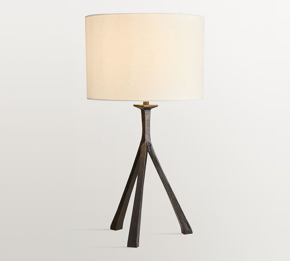 Easton Forged-Iron Tripod Table Lamp (27&quot;)