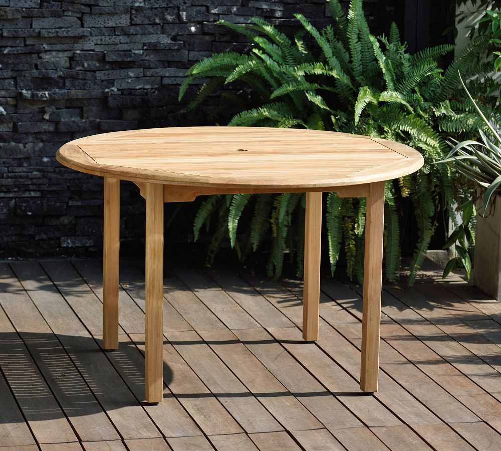Reyes Teak Round Outdoor Dining Table (47&quot;)