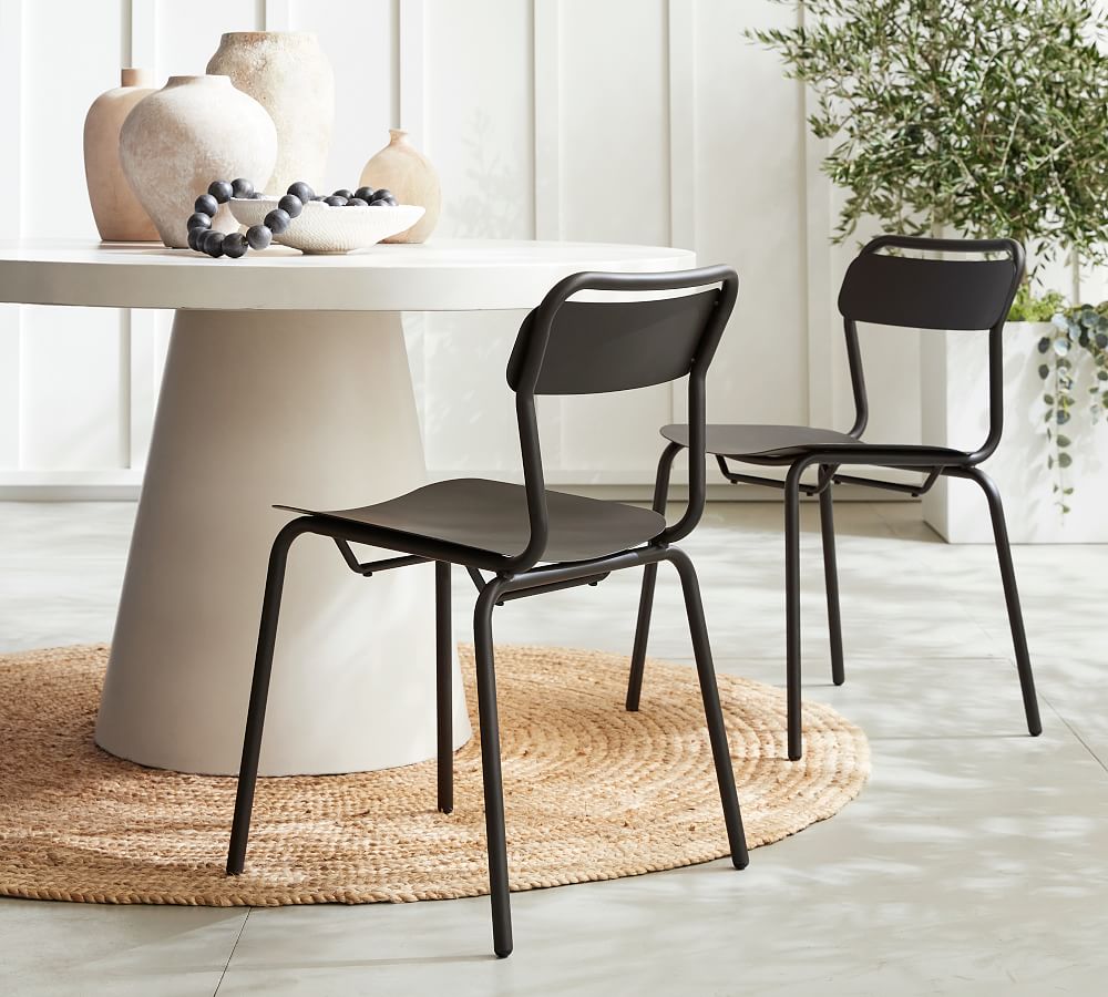 Aptos Metal Stackable Chair, Set of 2