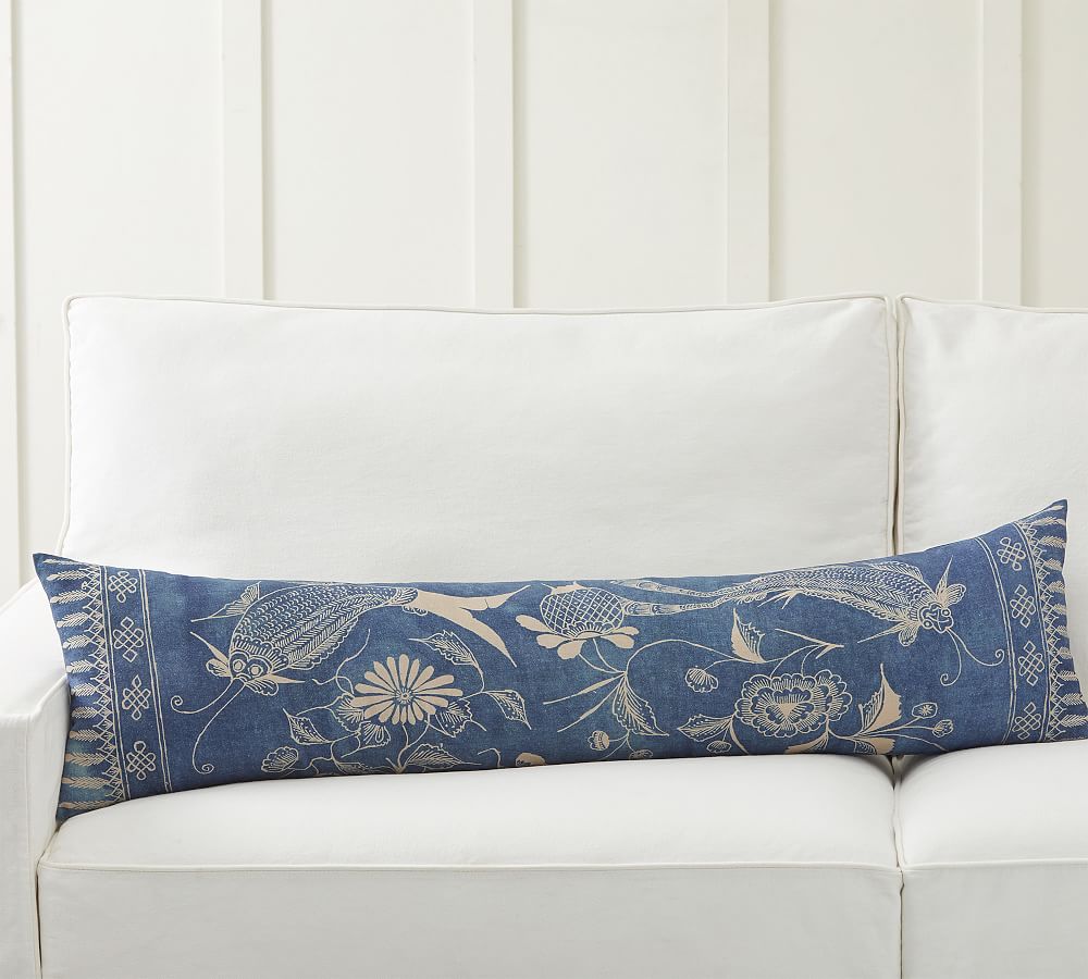 Koi Fish Lumbar Pillow Cover