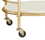 Monique Lhuillier Round Marble Bar Cart