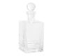 Square Hand-Blown Glass Decanter