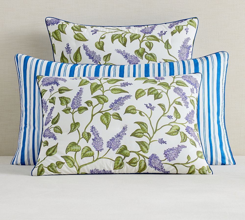 Mark D. Sikes Lilac Fields Reversible Comforter Shams