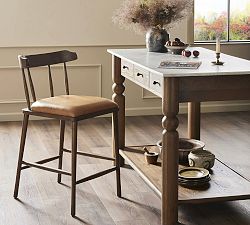 Lune Leather Stool