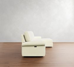 PB Comfort Modern Roll Arm Power Reclining Chaise Sectional - Storage Available (117&quot;-131&quot;)