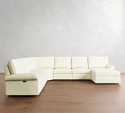 PB Comfort Modern Roll Arm Power Reclining L-Shaped Chaise Sectional - Storage Available (153&quot;-167&quot;)
