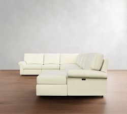 PB Comfort Modern Roll Arm Power Reclining L-Shaped Chaise Sectional - Storage Available (153&quot;-167&quot;)