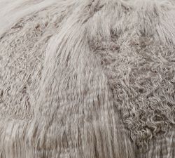 Mongolian Patchwork Faux Fur Bean Bag