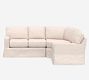 Buchanan Square Arm Slipcovered 3-Piece L-Shaped Wedge Sectional (100&quot;)