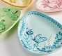 Easter Egg Stoneware Appetizer Plates - Mixed Set of 4